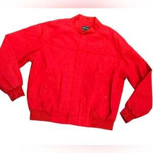 Vintage Hill & Archer Men’s Size XL Bright Red Full Zip Jacket/Coat